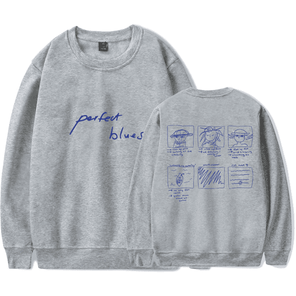 Hannah Bahng Merch Prefect Blue Drew Crewneck Men Women Long Sleeve Hoodie Streetwear Pullover Top