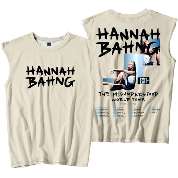 Hannah Bahng The Misunderstood Tour 2025 Tank Tops Sleeveless T-Shirt port Vest Women Men Casual Outdoor Sportwear