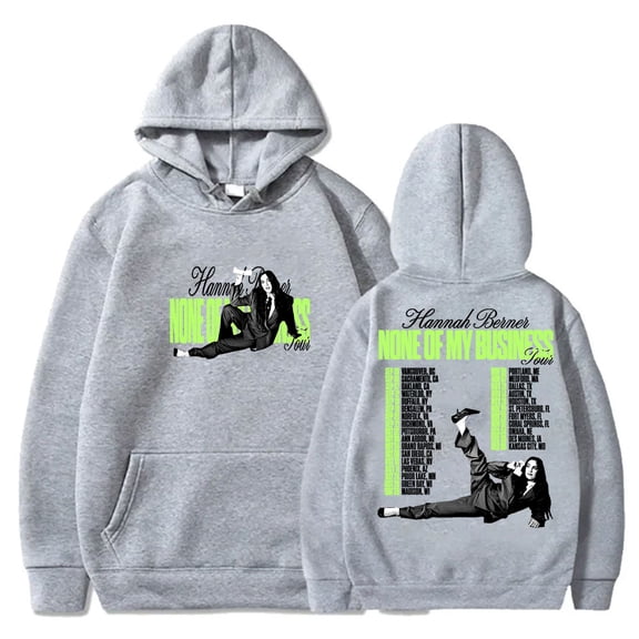 Hannah Berner None Of My Business Tour Merch Hoodies Women Men Long Sleeve Sweatshirts