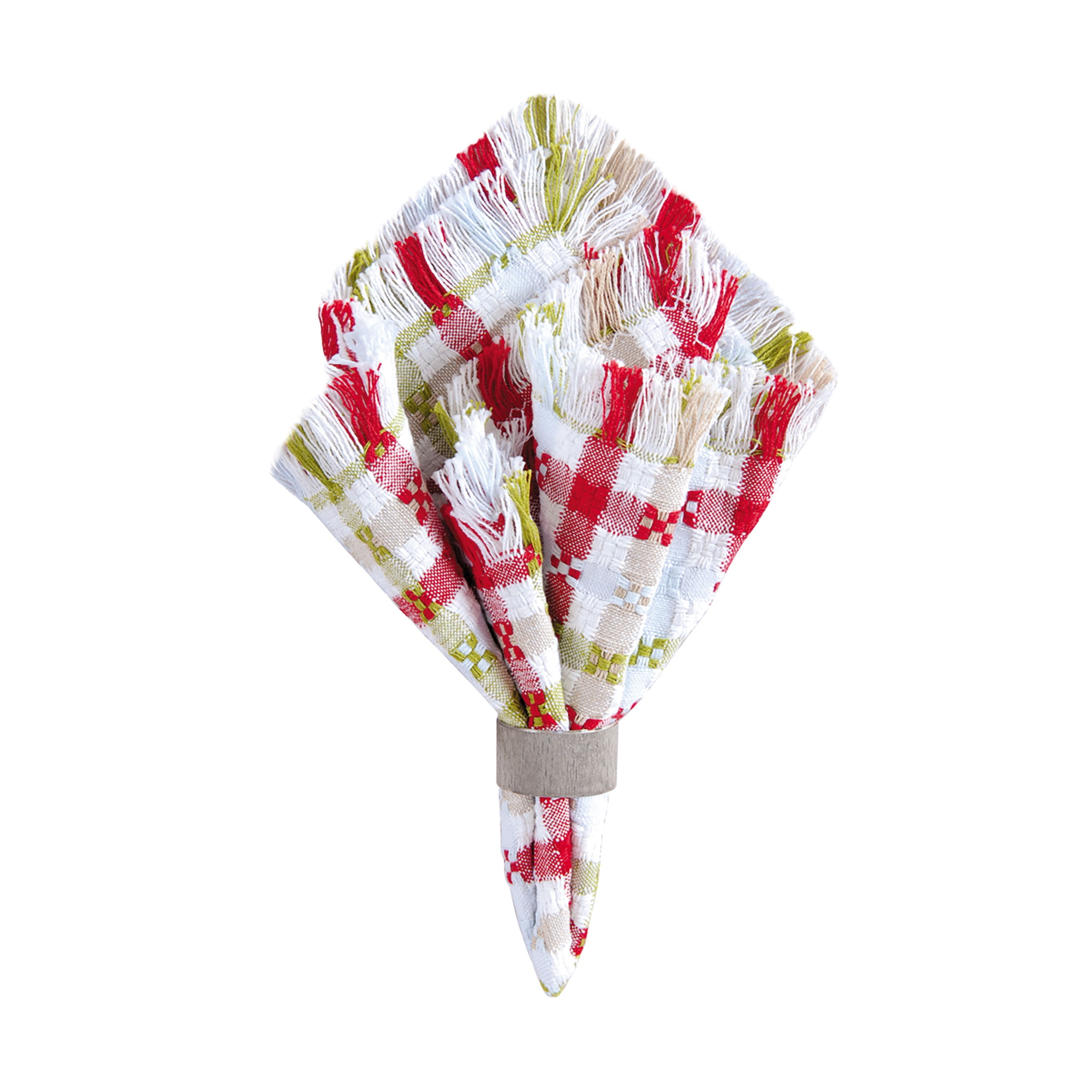 Hannah Blue Green and Red July Fourth Woven Cotton Single Napkin ...