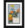 thumbnail image 1 of Hannah Borger Overbeck 11x14 Black Ornate Wood Framed Double Matted Museum Art Print Titled: Zinnia (About 1915), 1 of 5