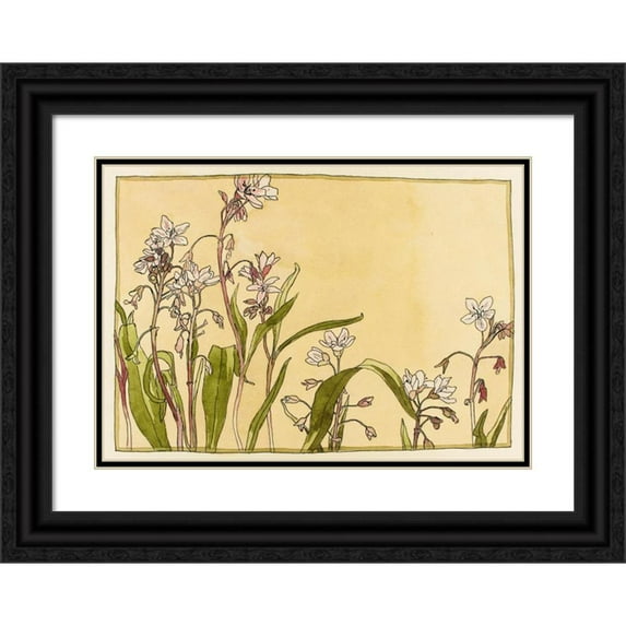 Hannah Borger Overbeck 18x14 Black Ornate Wood Framed Double Matted Museum Art Print Titled - Spring Beauty (circa 1915)