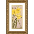 thumbnail image 1 of Hannah Borger Overbeck 8x14 Gold Ornate Wood Frame and Double Matted Museum Art Print Titled - Yellow Daylily (circa 1915), 1 of 4