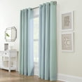 thumbnail image 1 of Hannah Crinkle Textured Microfiber Curtain Panel 52" x 63" in Sky Blue, 1 of 6