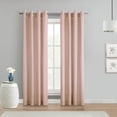 thumbnail image 1 of Hannah Crinkle Textured Microfiber Curtain Panel 52" x 84" in Rose, 1 of 6