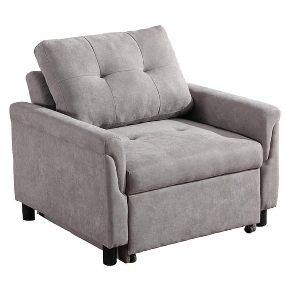 Lilola Home Woven Convertible Living Armchair, Gray