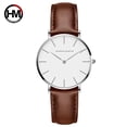 thumbnail image 1 of Hannah Martin Brand Simple Leather Women Watch Japanese Movement Quartz Wristwatch Fashion Clock Black Gift Box Women's Watch, 1 of 10