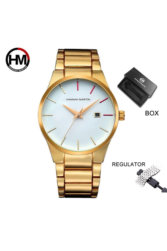 Men's Watch Classic Design Black Stainless Steel Strap Calendar Waterproof Electronic Quartz Watch Business Simple Watch For Men