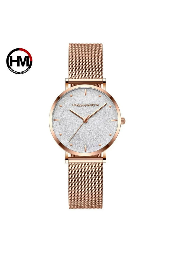 Top Brand Women's Watch Fashion Luxury Frosted Star Design Japanese Movement Women's Quartz Watches Dating Jewelry