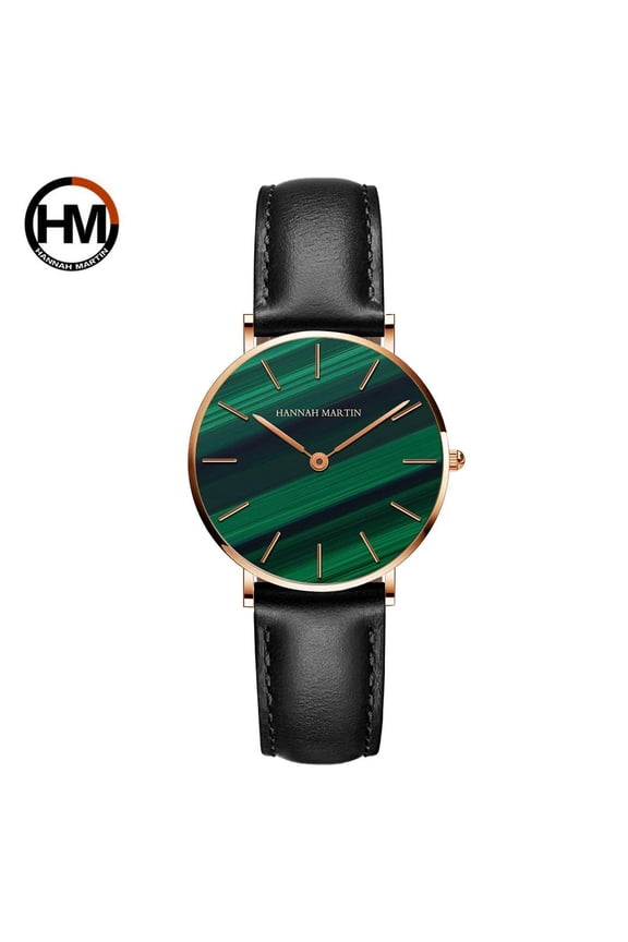 high quality luxury women's watch fashion green malachite texture waterproof quartz watches for women dropshipping