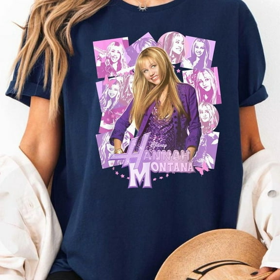 Hannah Montana Epic Iconic Collage Big Chest Poster T-Shirt, Men's And Women's Graphic Tee 100% Cotton by TBun, Full Sizes S-5XL