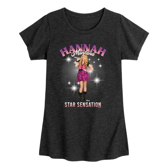 Hannah Montana - In The Spotlight Girls' Fitted Short Sleeve Graphic T-Shirt