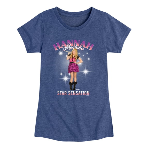 Hannah Montana - In The Spotlight Girls' Fitted Short Sleeve Graphic T-Shirt