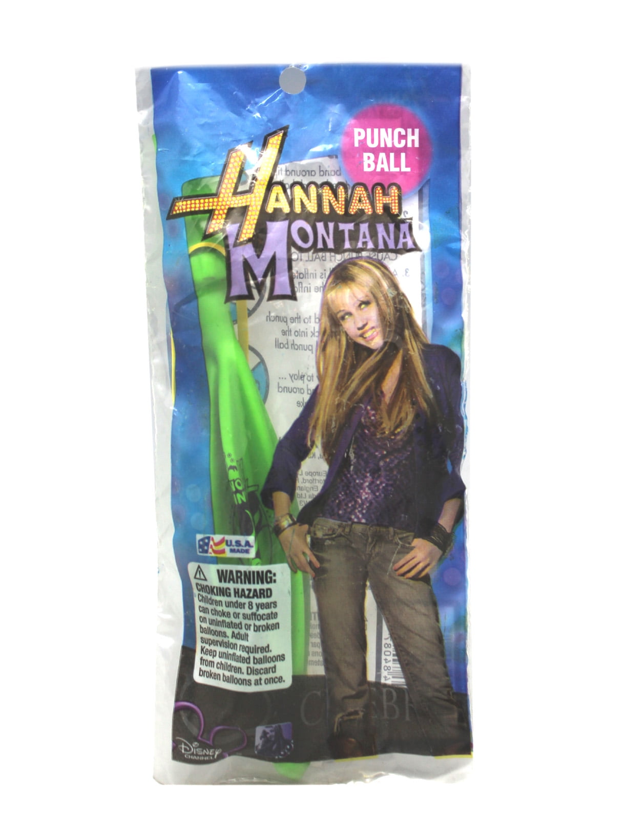 Hannah Montana Inflatable Balloon Punch Ball Light Green