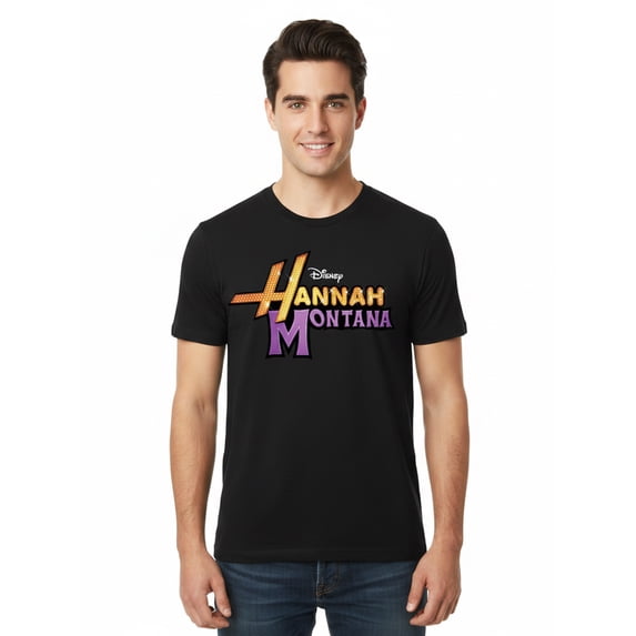 Hannah Montana, Men's & Big Men's Graphic Tee, Glam Logo, Sizes S-3XL