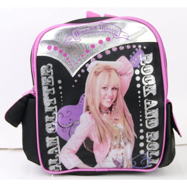 Hannah Montana Mini School Backpack, Black & Purple, Kid's Size