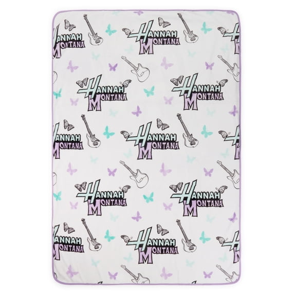 Disney Hannah Montana Multicolor Kids Throw Blanket, Polyester Silk Touch, 50" x 70"