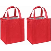 Hannah Smart Large Capacity Heavy Duty Insulated Shopping Bag 2, Red