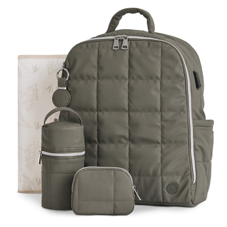 Hannah & Sophia North Backpack 5pc Set, Forest Green
