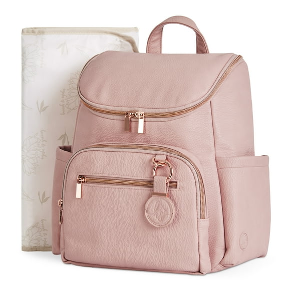 Hannah & Sophia Ready to Roam 3pc Diaper Bag Set, Rose Pink
