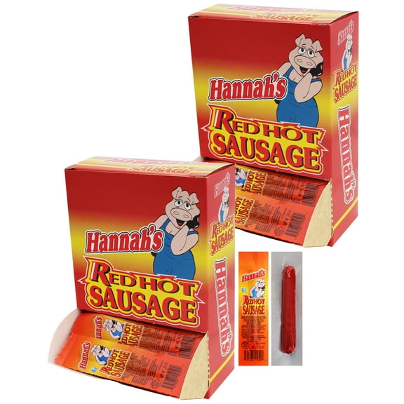 Hannah's 0.7oz Red Hot Sausages (With Pork) 50-ct Boxes - 2 Boxes