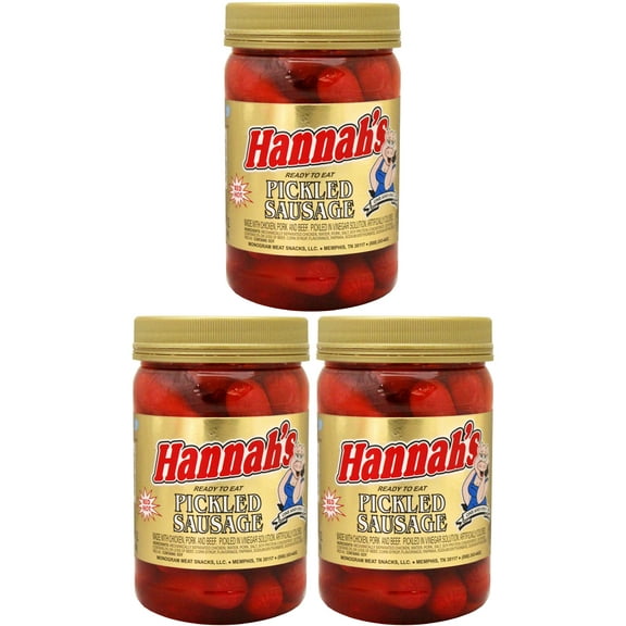 Hannah's Pickled Sausages (With Pork) Quarts - 3 Quarts