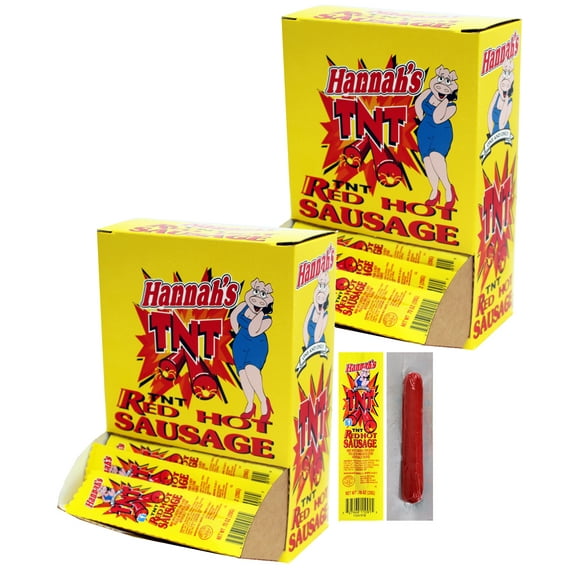 Hannah's TNT Red Hot (With Pork) - 0.7oz (50-ct) - 2 Boxes