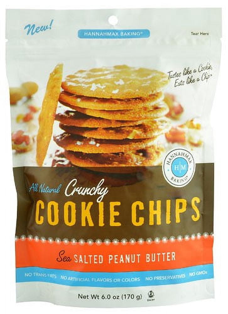 HannahMax Baking Cookie Chips Sea Salted Peanut Butter 6 oz