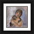 thumbnail image 1 of Hanniet, Marc 12x12 Black Ornate Wood Framed with Double Matting Museum Art Print Titled - Les inseparables, 1 of 4