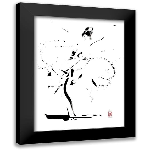 Hanniet, Marc 15x18 Black Modern Framed Museum Art Print Titled - Comme une fleur-legere
