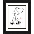 thumbnail image 1 of Hanniet, Marc 19x24 Black Ornate Wood Framed with Double Matting Museum Art Print Titled - Sa nuisette comme un pays sage, 1 of 4
