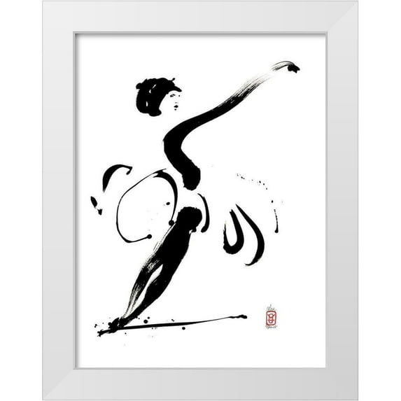 Hanniet, Marc 25x32 White Modern Wood Framed Museum Art Print Titled - Parenthese en suspension