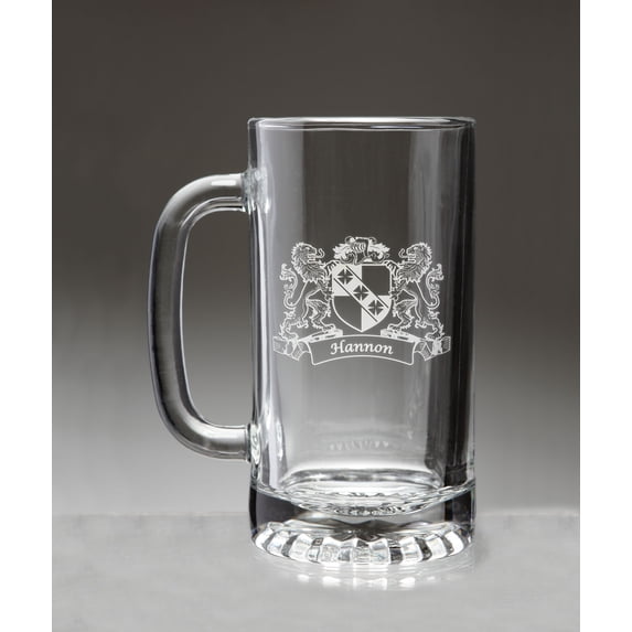 Hannon Irish Coat of Arms Beer Mug with Lions