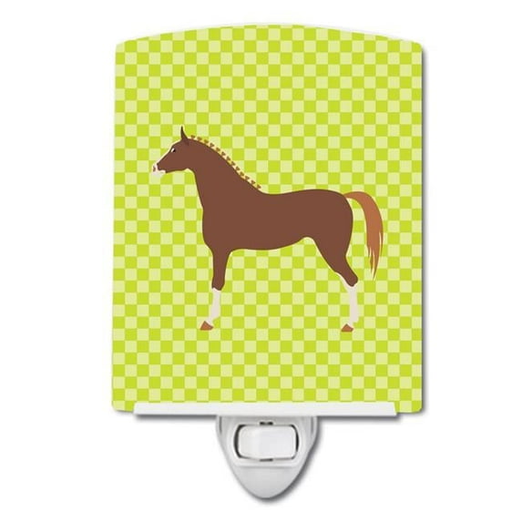 Hannoverian Horse Green Ceramic Night Light