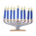 thumbnail image 1 of Hannukah - Jewish Menorah Candles - Iron on Applique/Embroidered Patch, 1 of 1