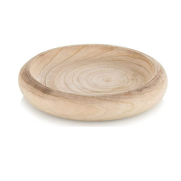 Hanobe Wooden Dough Bowls Decorative Bowl for Ball Fillers Home Decor: Round Key Bowl for Entryway Table 12.6”