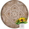 thumbnail image 1 of Hanobe Wooden  Decorative Tray Rustic Wood Serving Trays  Coffee Table  Tray Farmhouse Decor 17.7", 1 of 8