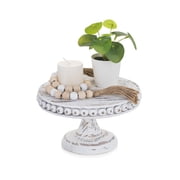 Hanobe Wooden Cake Stand for Wedding 7.87 Inch Rustic Cakes Holder Tray for Wedding Birthday Decor