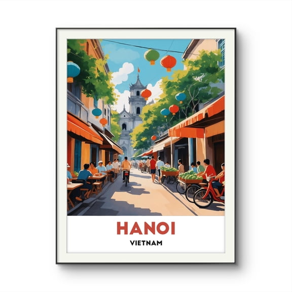 Hanoi Vietnam Poster, The Heart Of Hanoi'S Streets , Poster Only