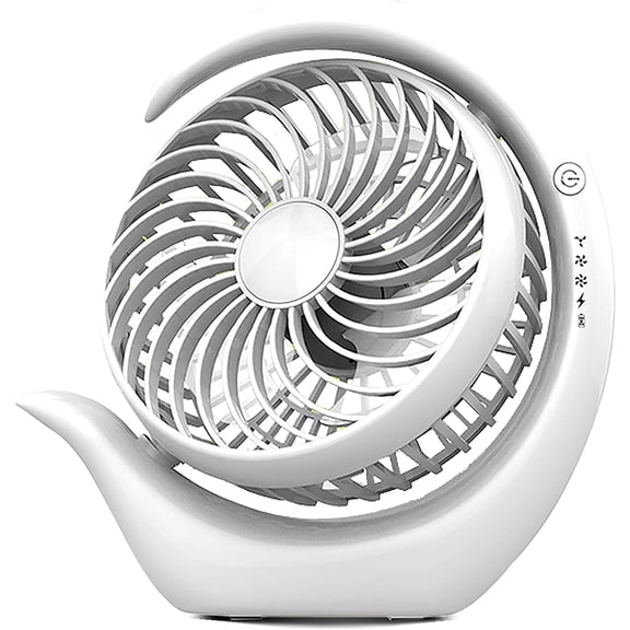 Hanonwoven 3-Speed Rechargeable Portable USB Desk Fan