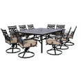 thumbnail image 1 of Hanover 11 Piece Steel Outdoor Patio Dining Set, Black/Tan, 1 of 10
