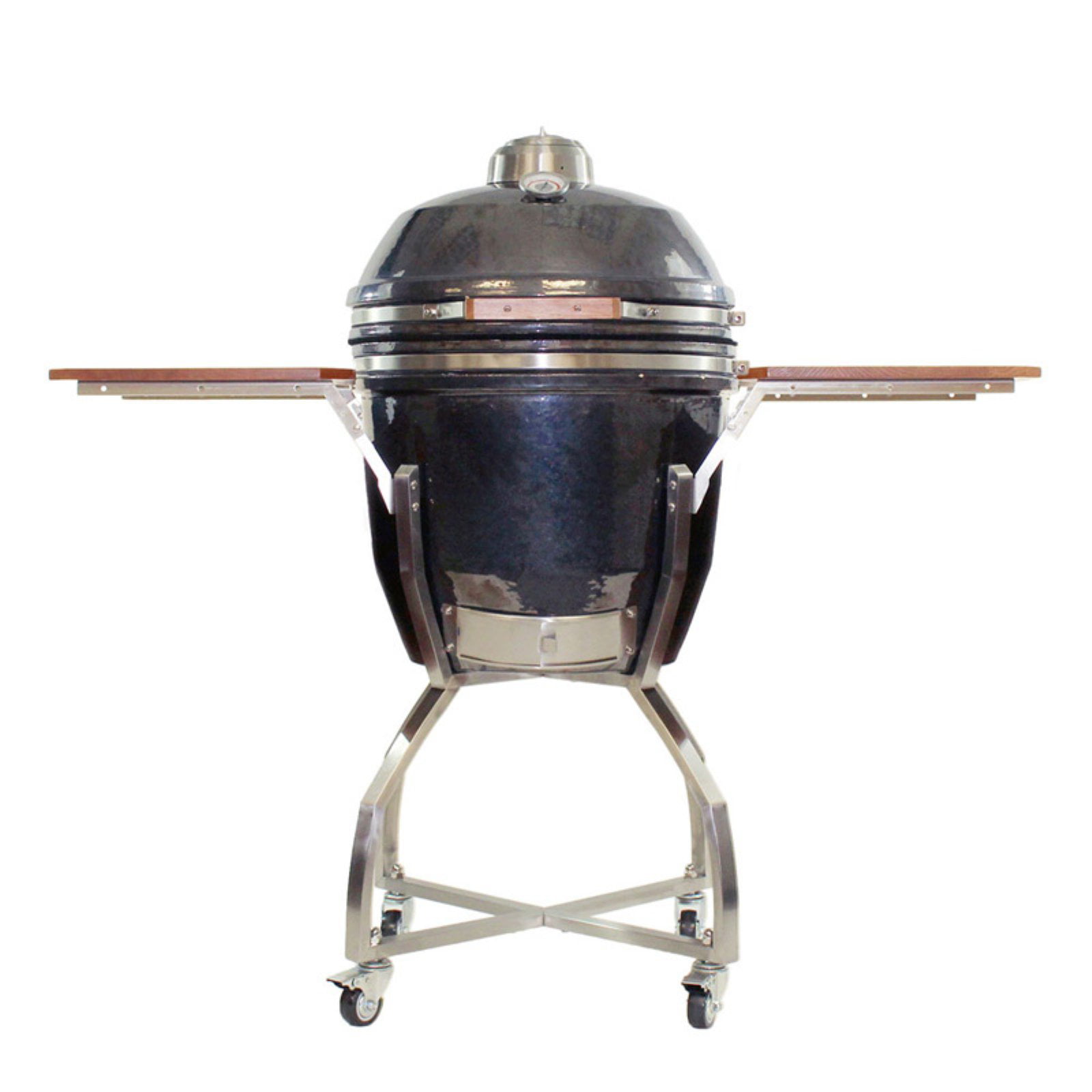 Hanover 19 Ceramic Kamado Grill with Cart, Shelves and Accessory Package,  Desert