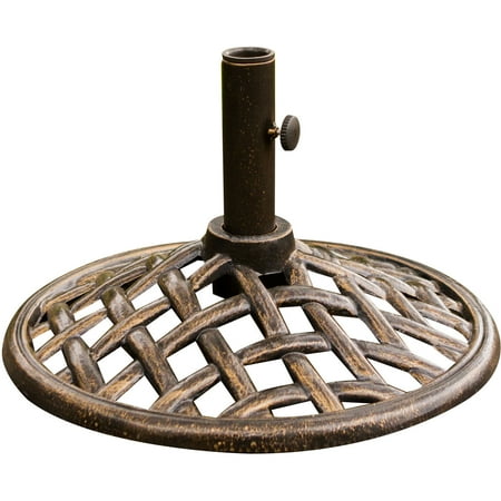 Hanover 20 lbs. Umbrella Base with Elegant Woven Detailing and UV and Weatherproof Finish | UMBRELLABASE