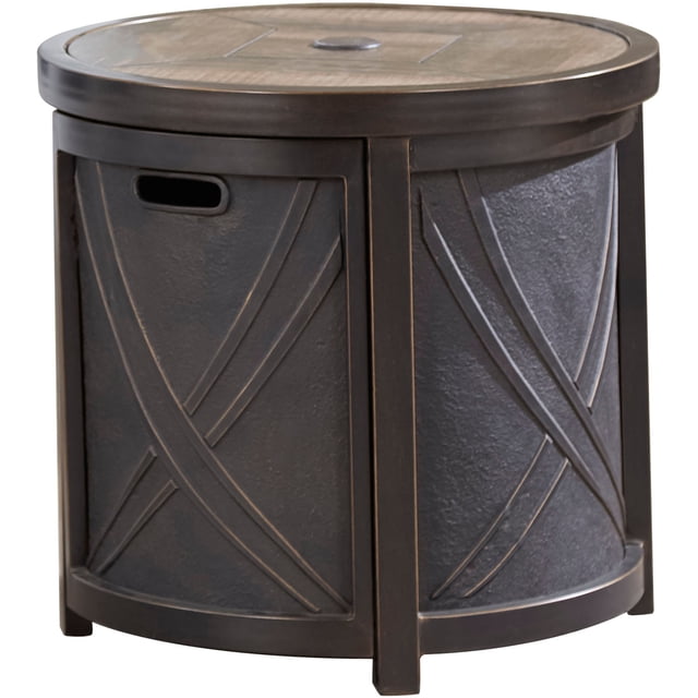 Hanover 25 In. Round Umbrella Side Table with Tile Tabletop - Walmart.com