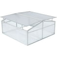 thumbnail image 1 of Hanover 39-In. Double Garden Bed Cold Frame Mini-Greenhouse Plant Protector - Lightweight and Portable, 1 of 11