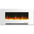 thumbnail image 1 of Hanover 42 In. Wall-Mount Electric Fireplace in White with Multi-Color Flames and Crystal Rock Display, 1 of 8