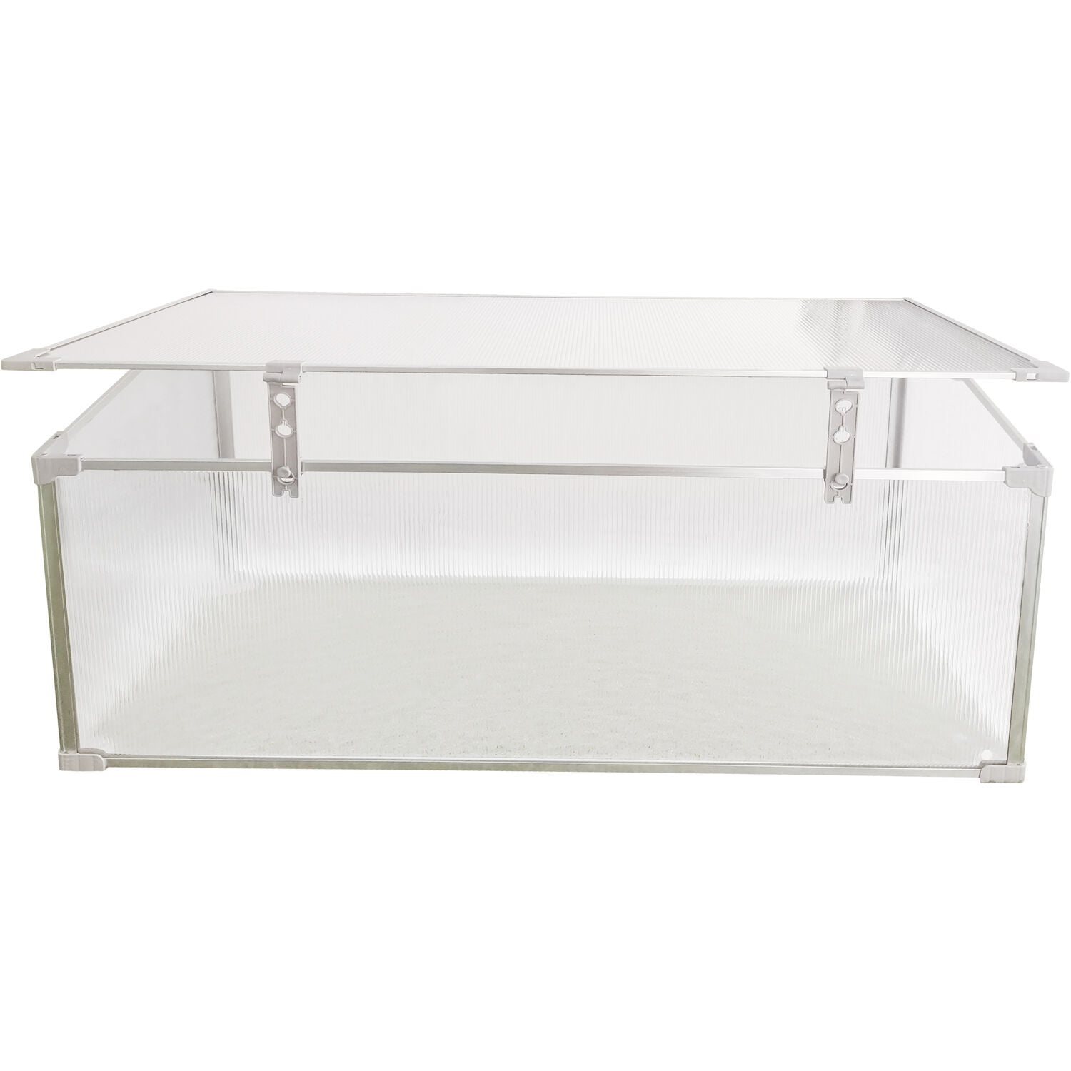 47.2" Clear Aluminum Cold Frame Mini Greenhouse