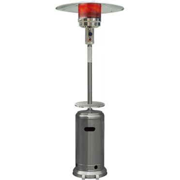 Hanover 7-Ft. 48,000 BTU Stainless Steel Propane Patio Heater, Umbrella Style Gas Outdoor Heater for Deck or Patio, HAN003SS