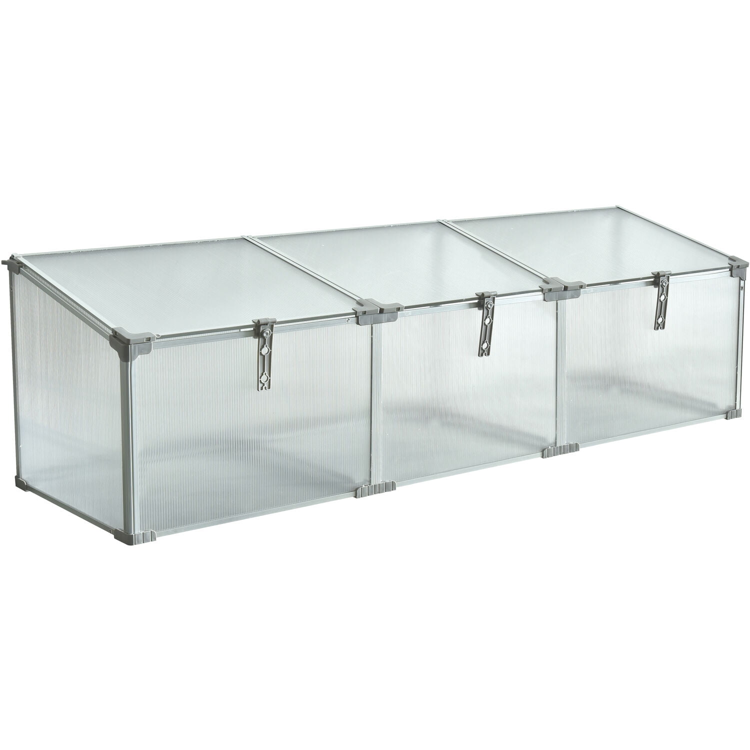 Hanover 70-Inch Triple Cold Frame Mini Greenhouse with Aluminum Frame