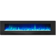 thumbnail image 1 of Hanover 78 In. Wall-Mount Electric Fireplace in Black with Multi-Color Flames and Crystal Rock Display, 1 of 8